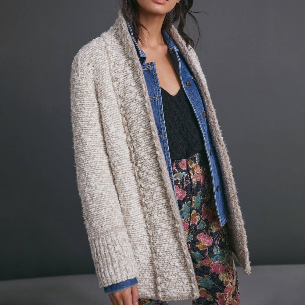 HTF Anthropologie Noelle Boucle Cardigan
